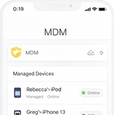 iOS Apple Device UI Control Dashboard Mockup